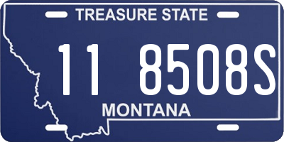 MT license plate 118508S