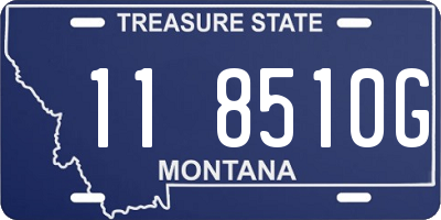 MT license plate 118510G