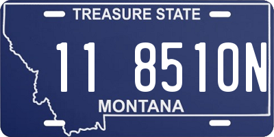 MT license plate 118510N