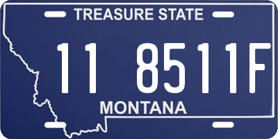 MT license plate 118511F