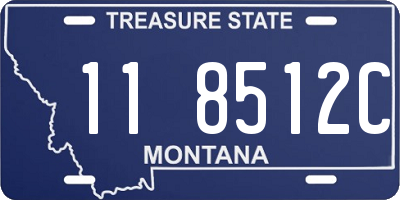 MT license plate 118512C