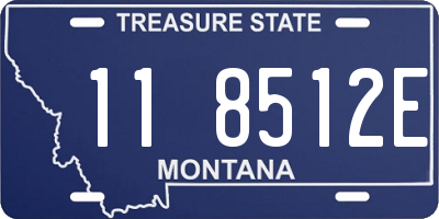 MT license plate 118512E