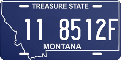 MT license plate 118512F