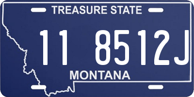 MT license plate 118512J