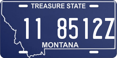 MT license plate 118512Z