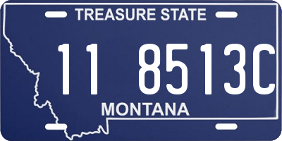 MT license plate 118513C