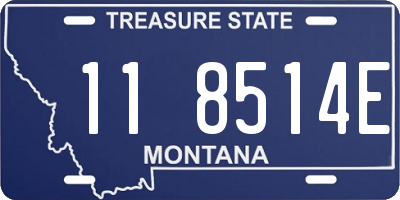 MT license plate 118514E