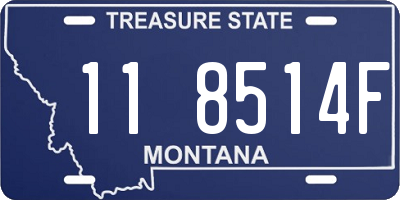 MT license plate 118514F