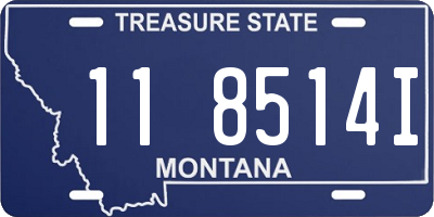 MT license plate 118514I