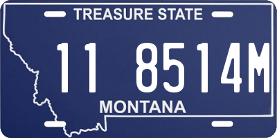 MT license plate 118514M