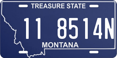 MT license plate 118514N