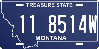 MT license plate 118514W