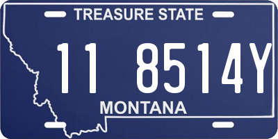 MT license plate 118514Y