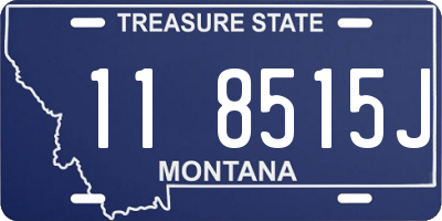 MT license plate 118515J