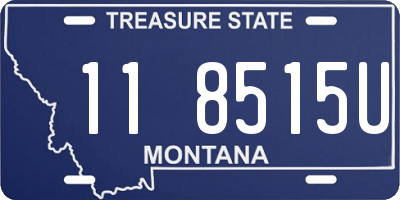 MT license plate 118515U