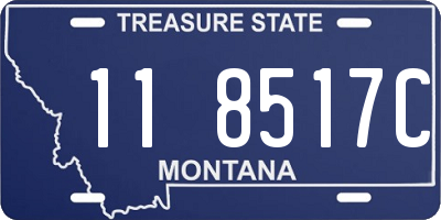 MT license plate 118517C