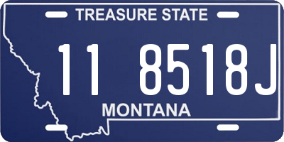 MT license plate 118518J