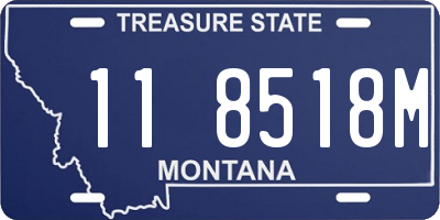 MT license plate 118518M