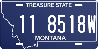 MT license plate 118518W