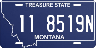 MT license plate 118519N