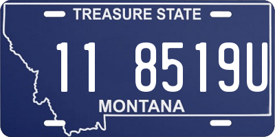 MT license plate 118519U