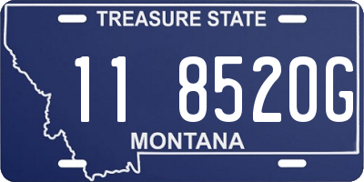 MT license plate 118520G