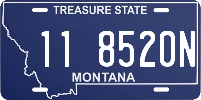 MT license plate 118520N