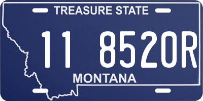 MT license plate 118520R