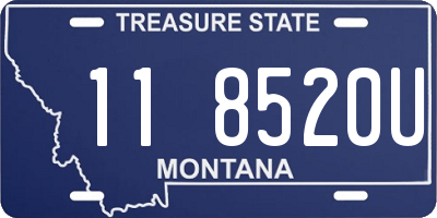 MT license plate 118520U