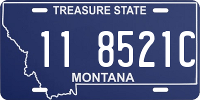 MT license plate 118521C