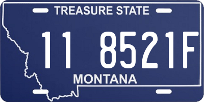 MT license plate 118521F