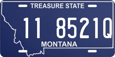 MT license plate 118521Q