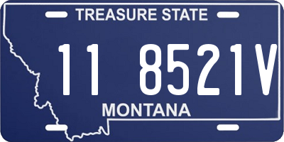 MT license plate 118521V