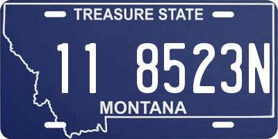 MT license plate 118523N