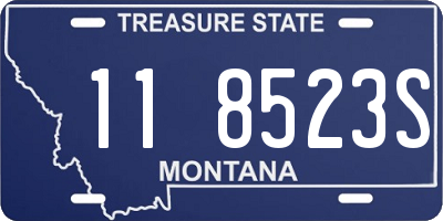 MT license plate 118523S