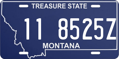 MT license plate 118525Z