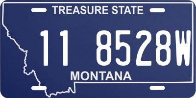 MT license plate 118528W