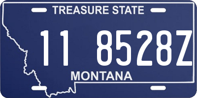 MT license plate 118528Z