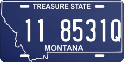 MT license plate 118531Q