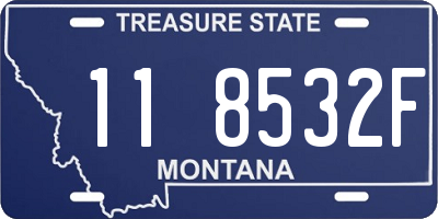 MT license plate 118532F