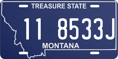 MT license plate 118533J