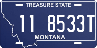 MT license plate 118533T