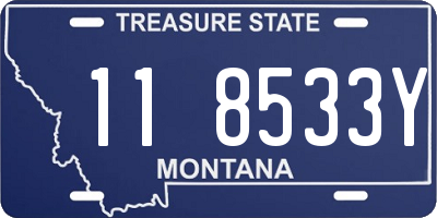 MT license plate 118533Y