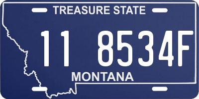 MT license plate 118534F