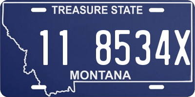 MT license plate 118534X