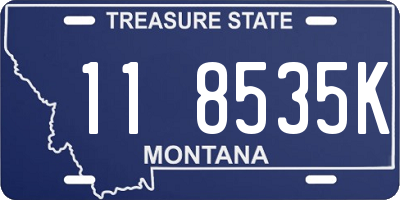 MT license plate 118535K