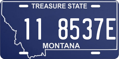 MT license plate 118537E