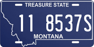 MT license plate 118537S