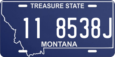 MT license plate 118538J