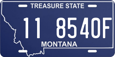 MT license plate 118540F
